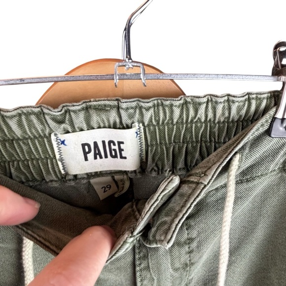 Paige Christy Pant Vintage Coastal Green Drawstring Elastic Cuffed Women 29 - Picture 3 of 4